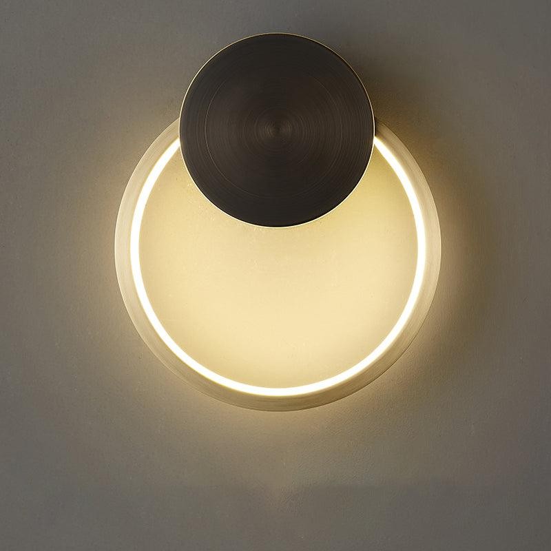 Minimalist Creative Simple Brass Round LED Wall Light M429