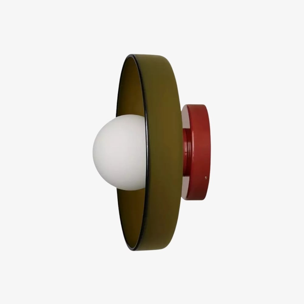Kalo Wall Ceiling Light - Blown Glass Disc Orb Flush Mount Sconce T662