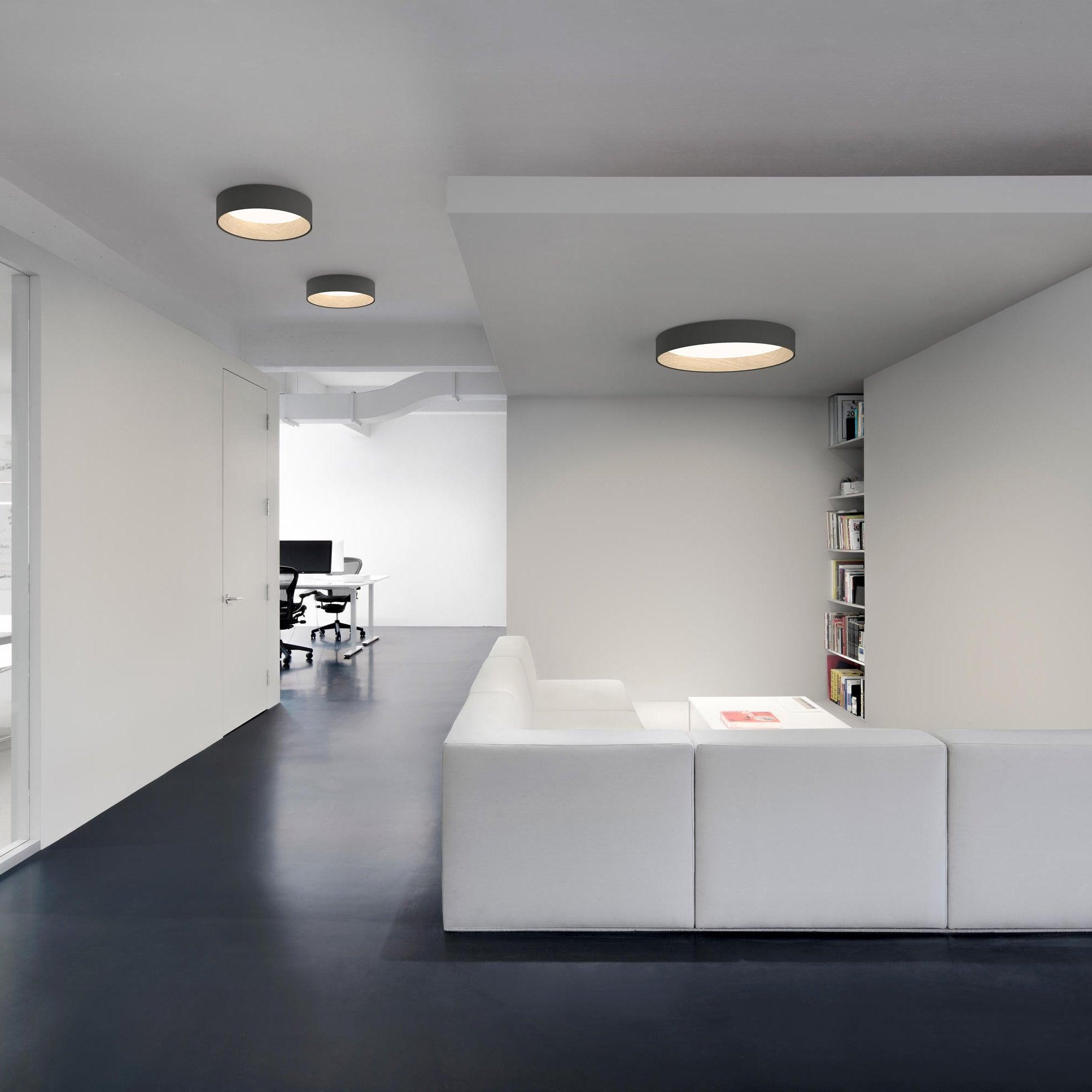 Japanese Minimalist Creative Wood Grain Round LED Ceiling Lamp M427