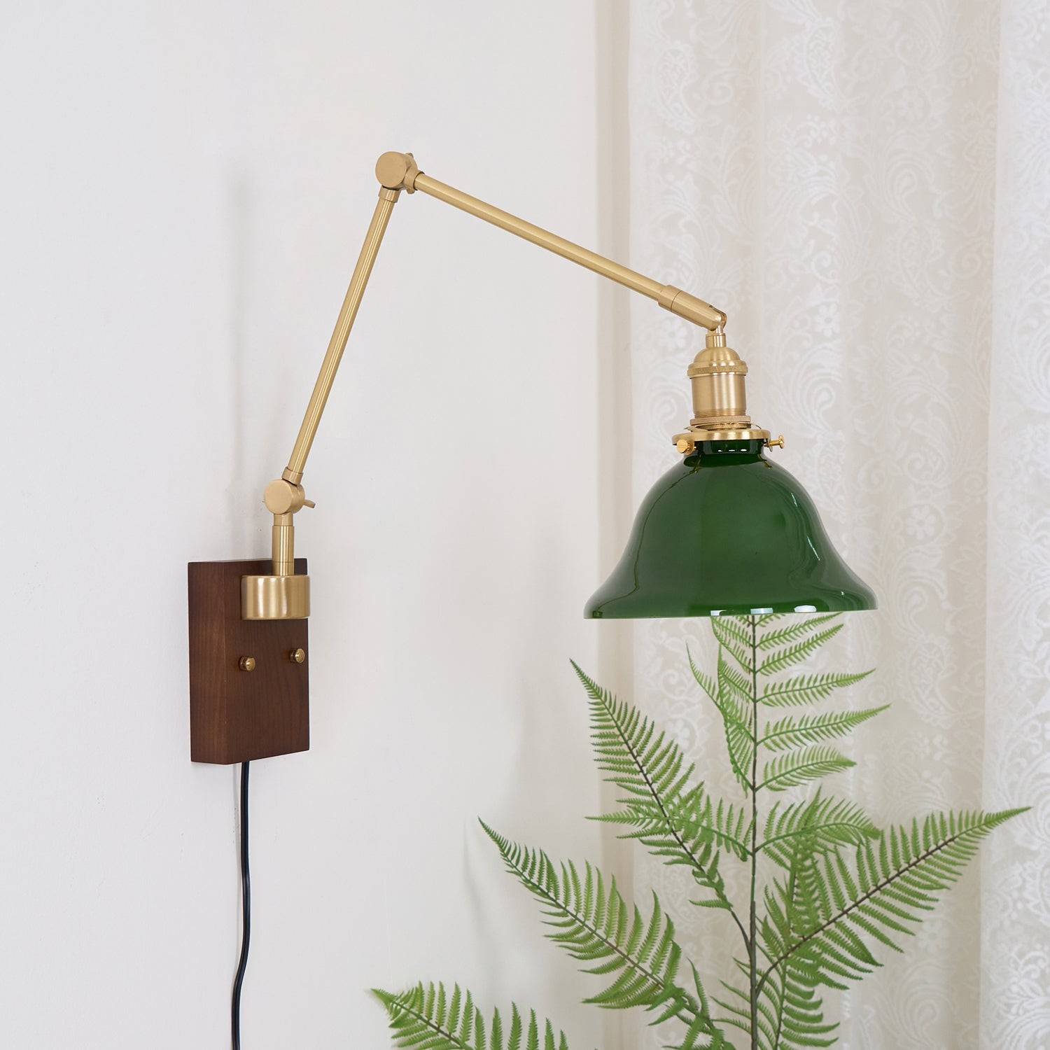 Banker Swing Arm Plug In Wall Light M289