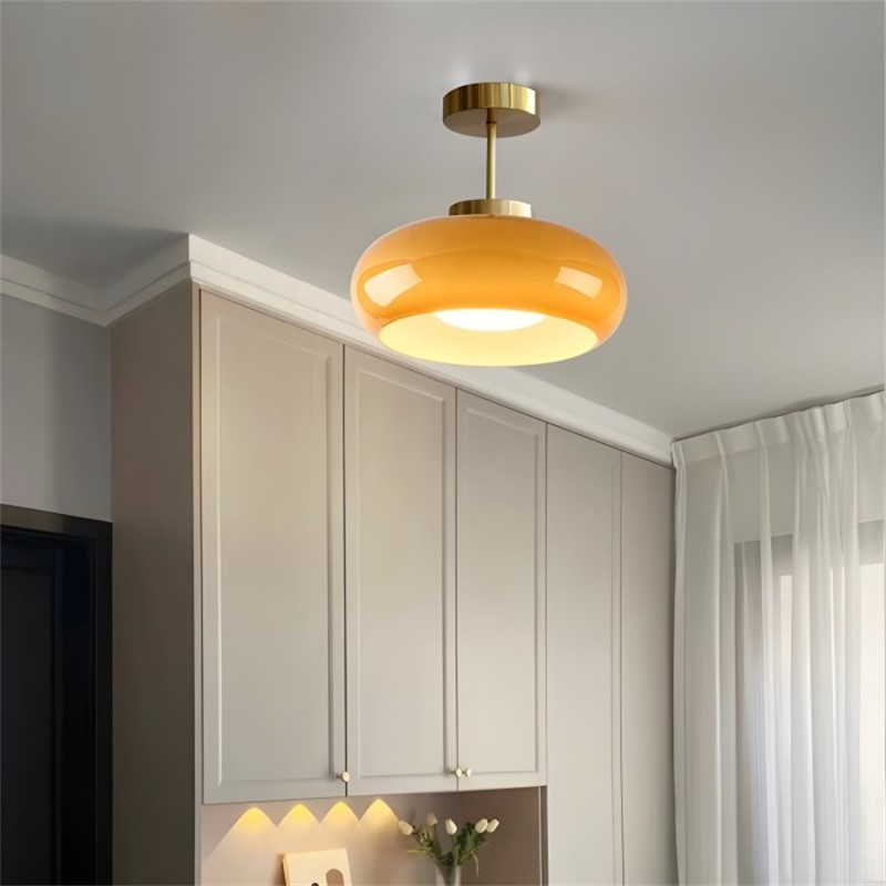 Art Deco Bauhaus Glass Disc Ceiling Light S152