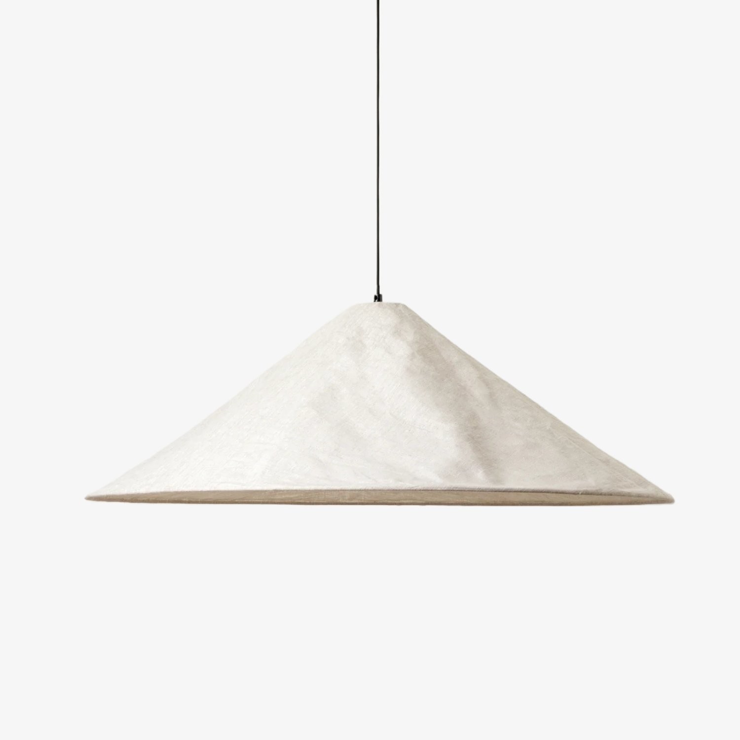Zalen Textured Pleated Linen Pendant Lamp - Neutral Fabric Style Pendant Lamp for Bedroom & Living Room T649