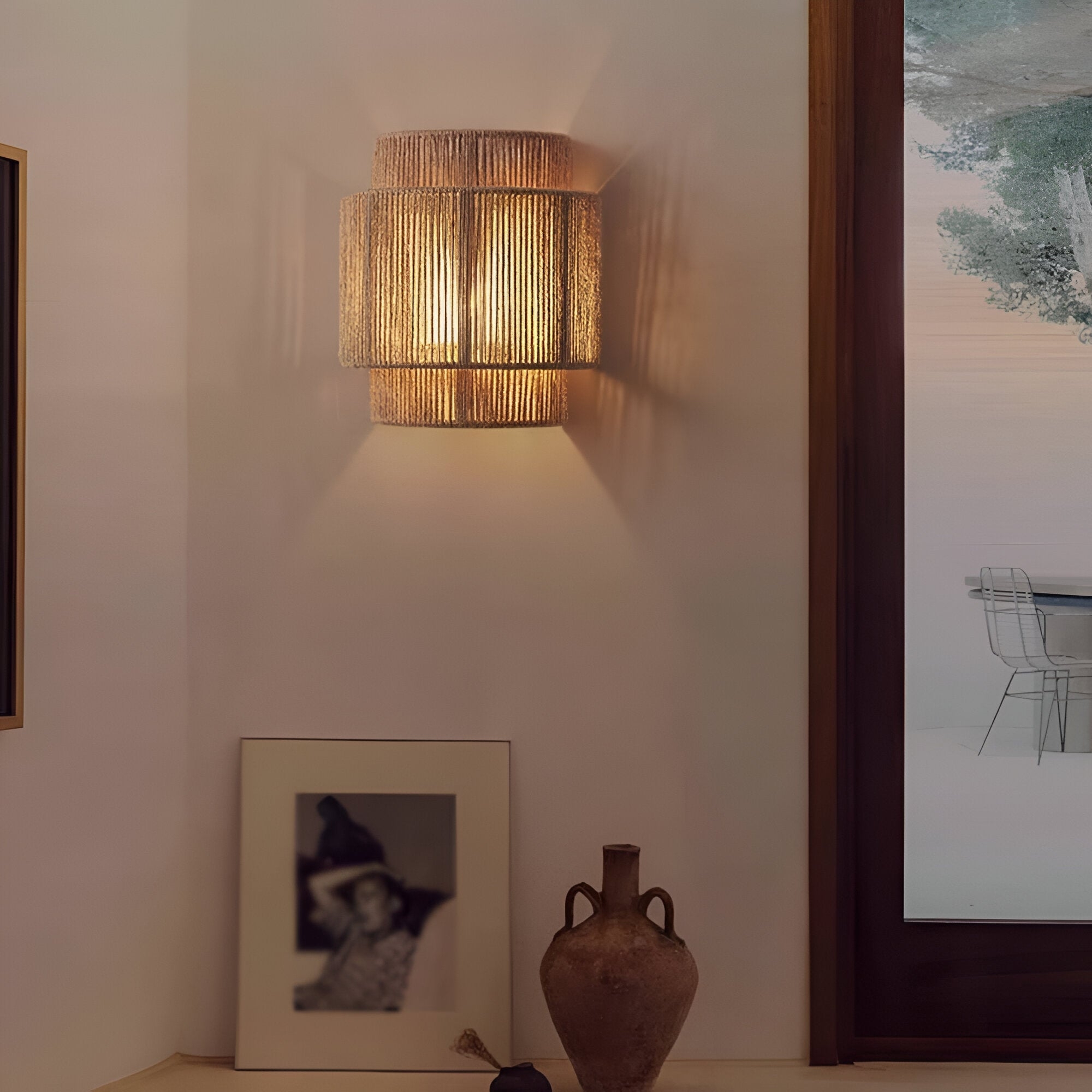 Bohemian Vintage Hand Woven LED Wall Light D794