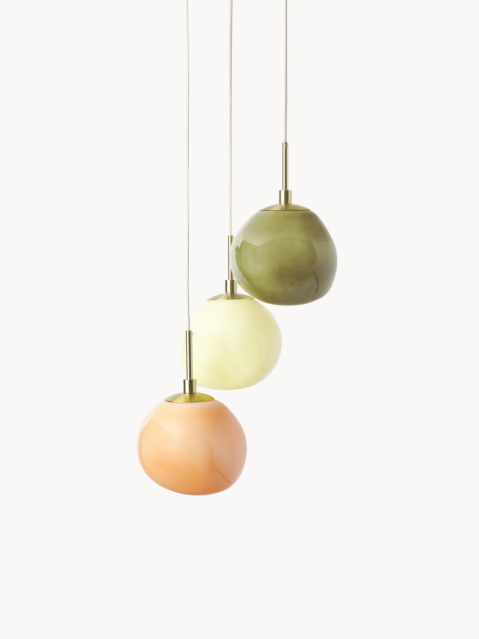 Multi-Shade Opal Glass Pendant - Cluster Hanging Lamp T420