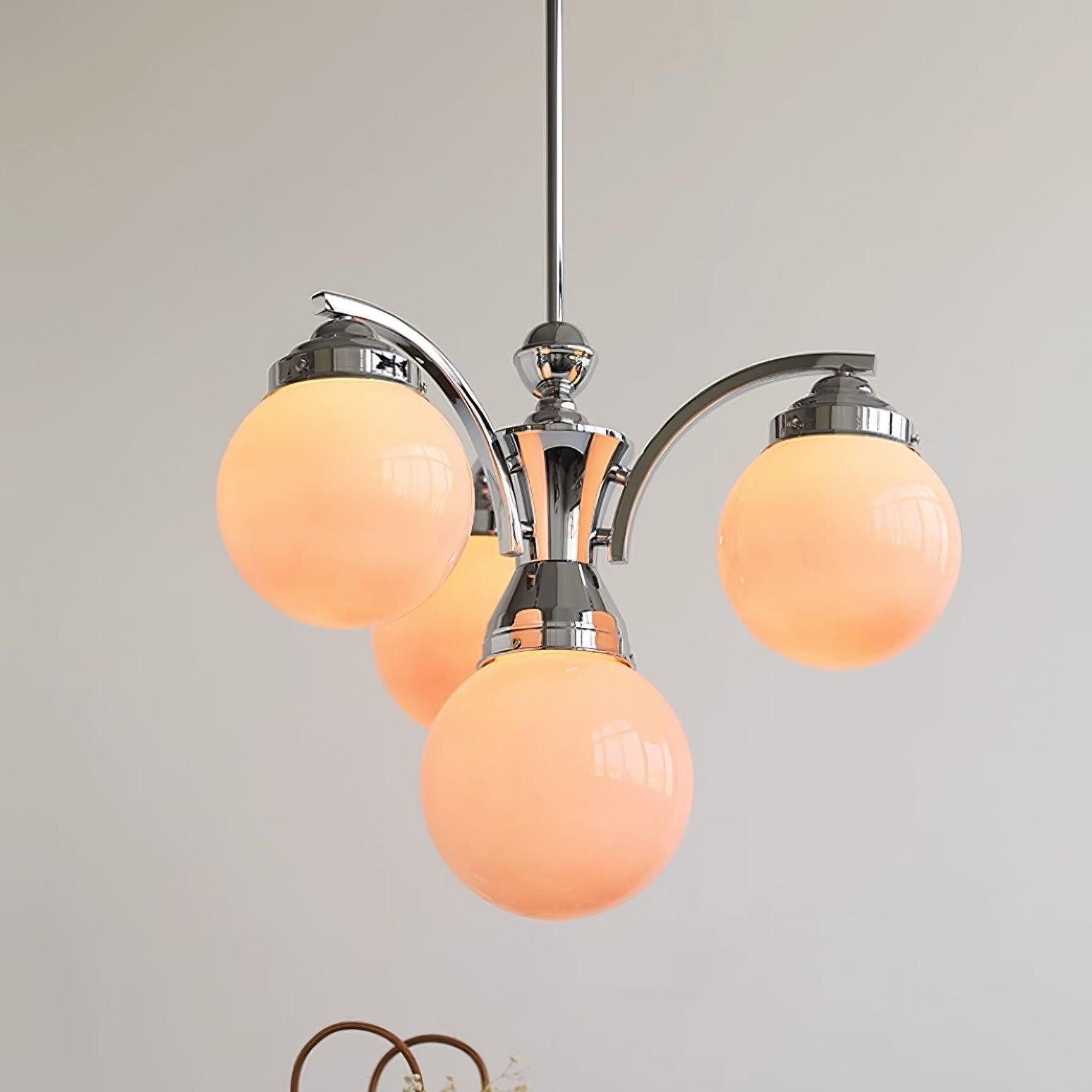 French Elegant Glass Orb Chandelier M531