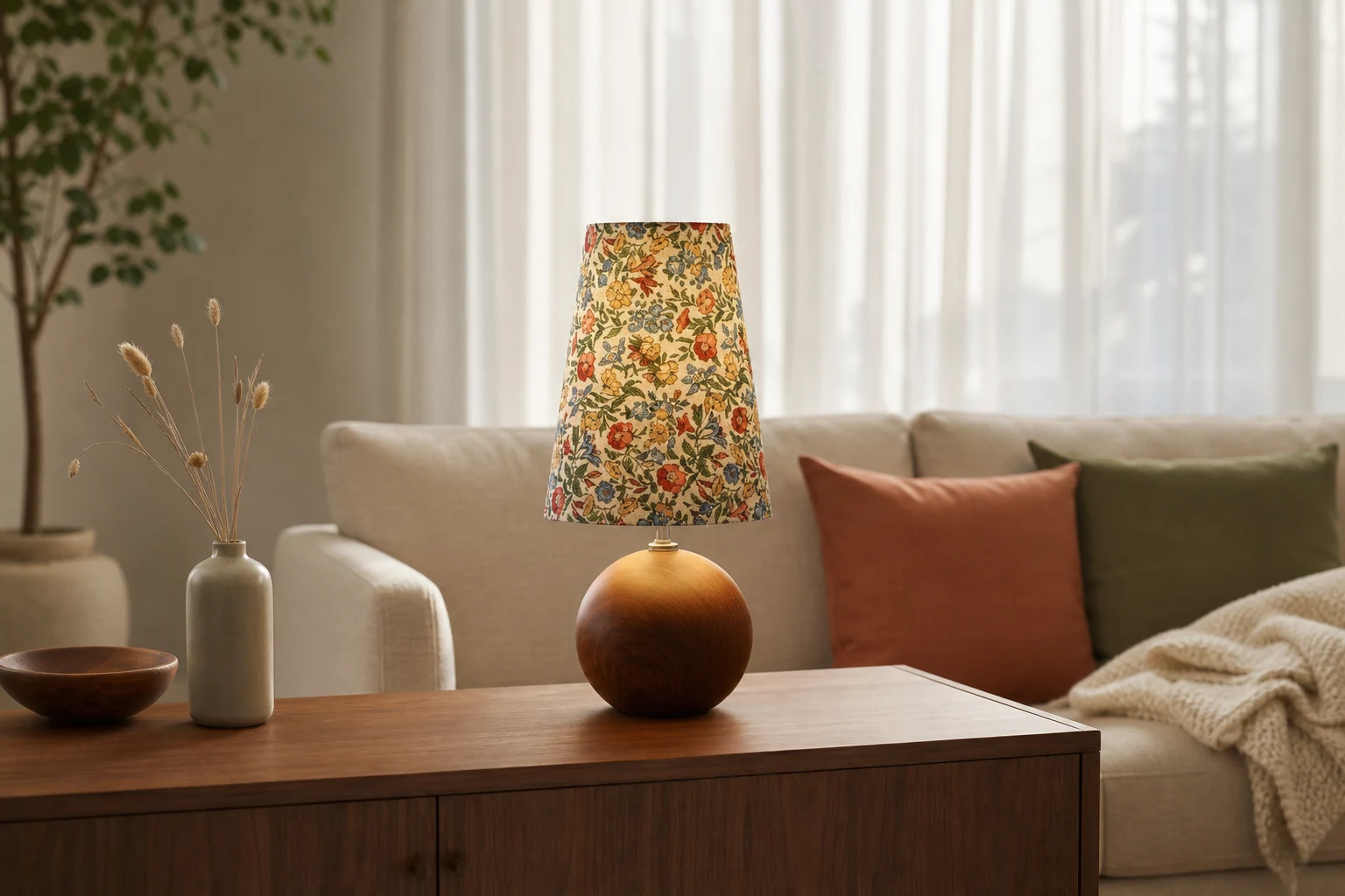 Florencka lampa stołowa w kwiaty w stylu lifestylowym