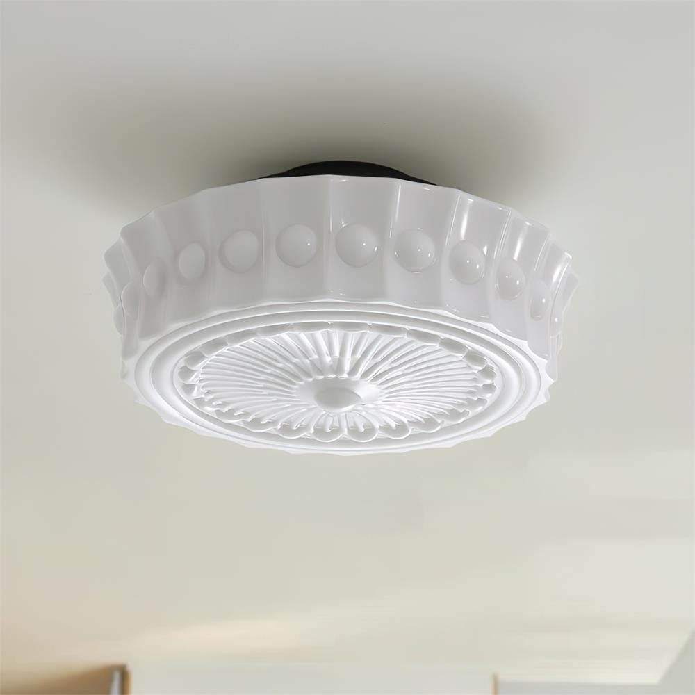 Rigidus French Vintage Glass Cream Style Ceiling Light M151