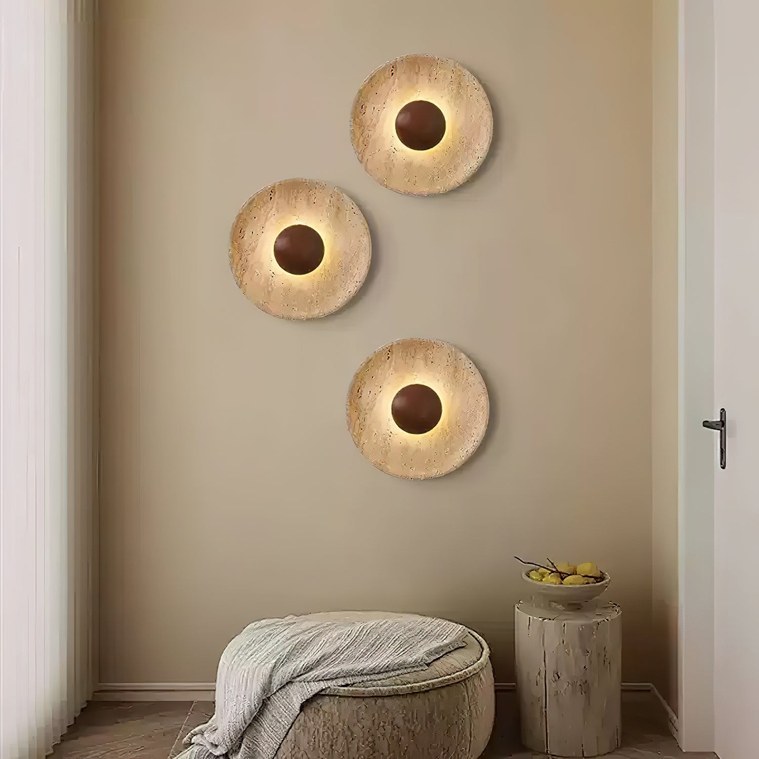 Artistic Stone Brown Wall Light M554