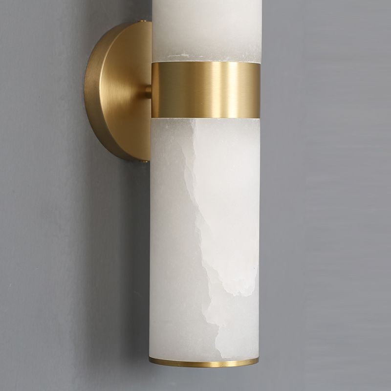 Modern Double Head Metal Brass Stone Vanity Wall Lamp M167