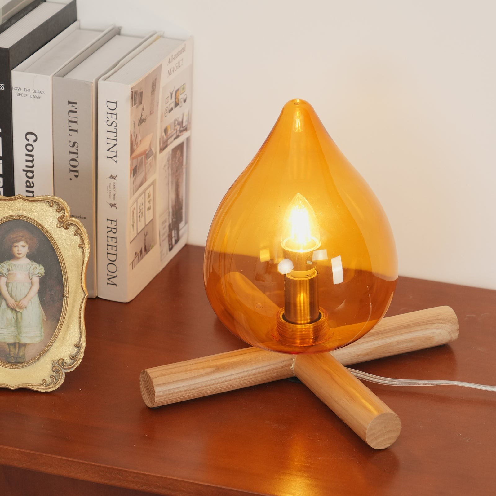 Funny Fire Shape Small Flame Table Lamp M155