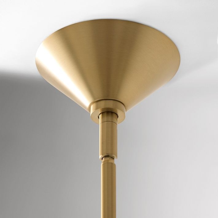Calvor Adjustable Linear Chandelier – Porcelain & Bronze Pendant Light for Dining Rooms T126