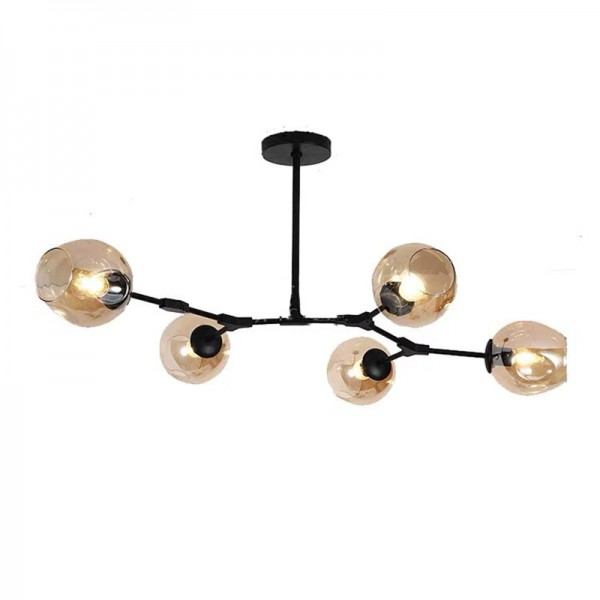 Asymmetrical Articulated Globe Branching Bubble Chandelier