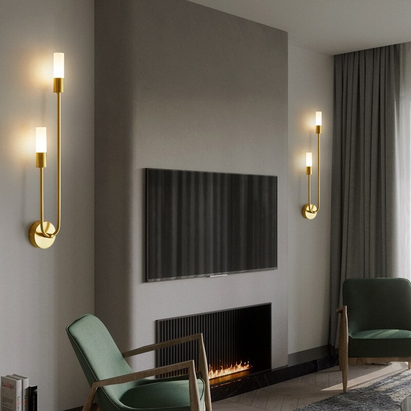 Modern Copper U-Shape Luster LED Wall Lamp M138