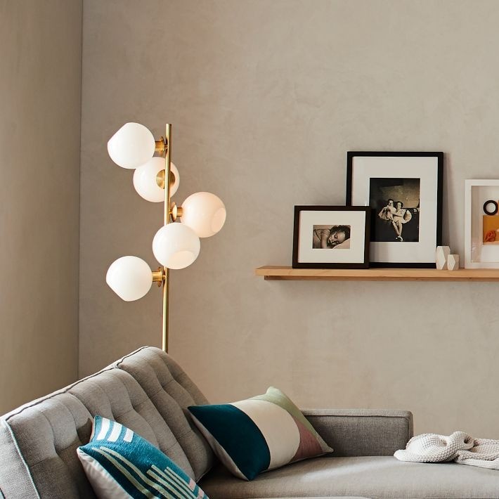 Brina Glass Multi-Light Floor Lamp - Modern Standing Light with Elegance T255