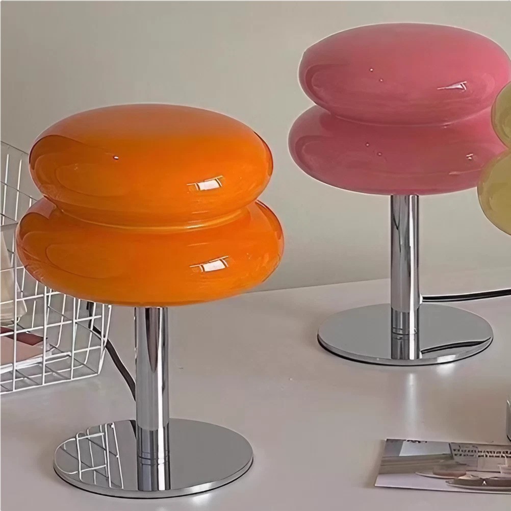 Bauhaus Lollipop Ripple Glass Table Lamp S18
