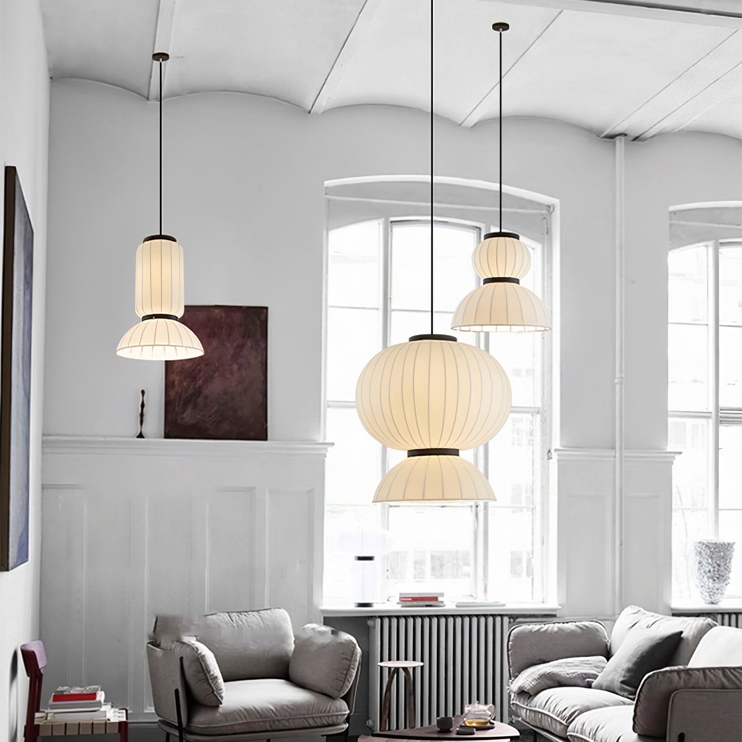 Mulberry Silk Lantern Pendant Light M536