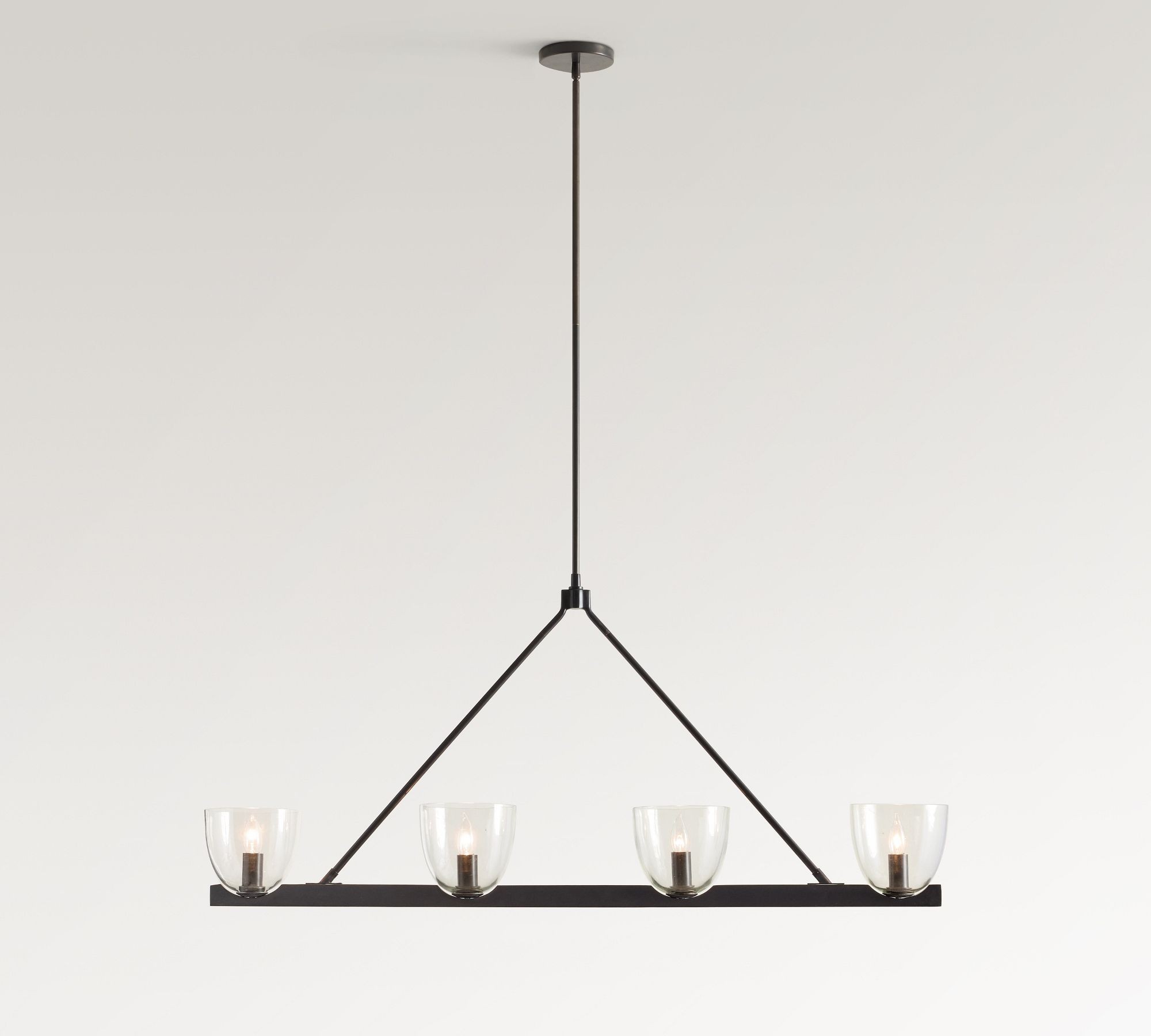 Auria Hand-blown Glass Metal Chandelier - Contemporary Brass Design T061