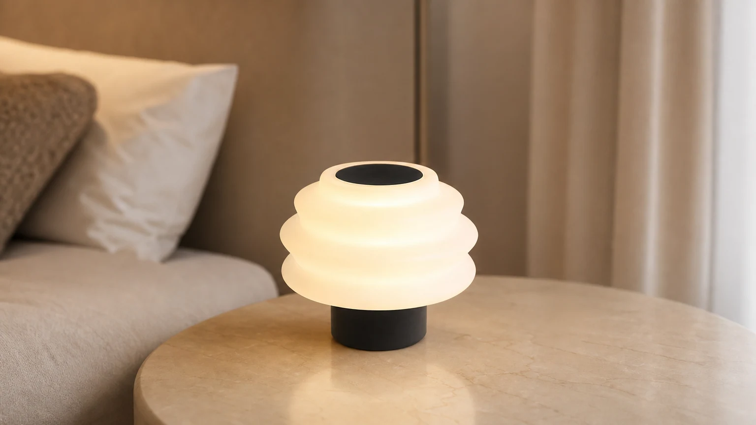 Lampka nocna LED do sypialni M299 w ciepłej sypialni