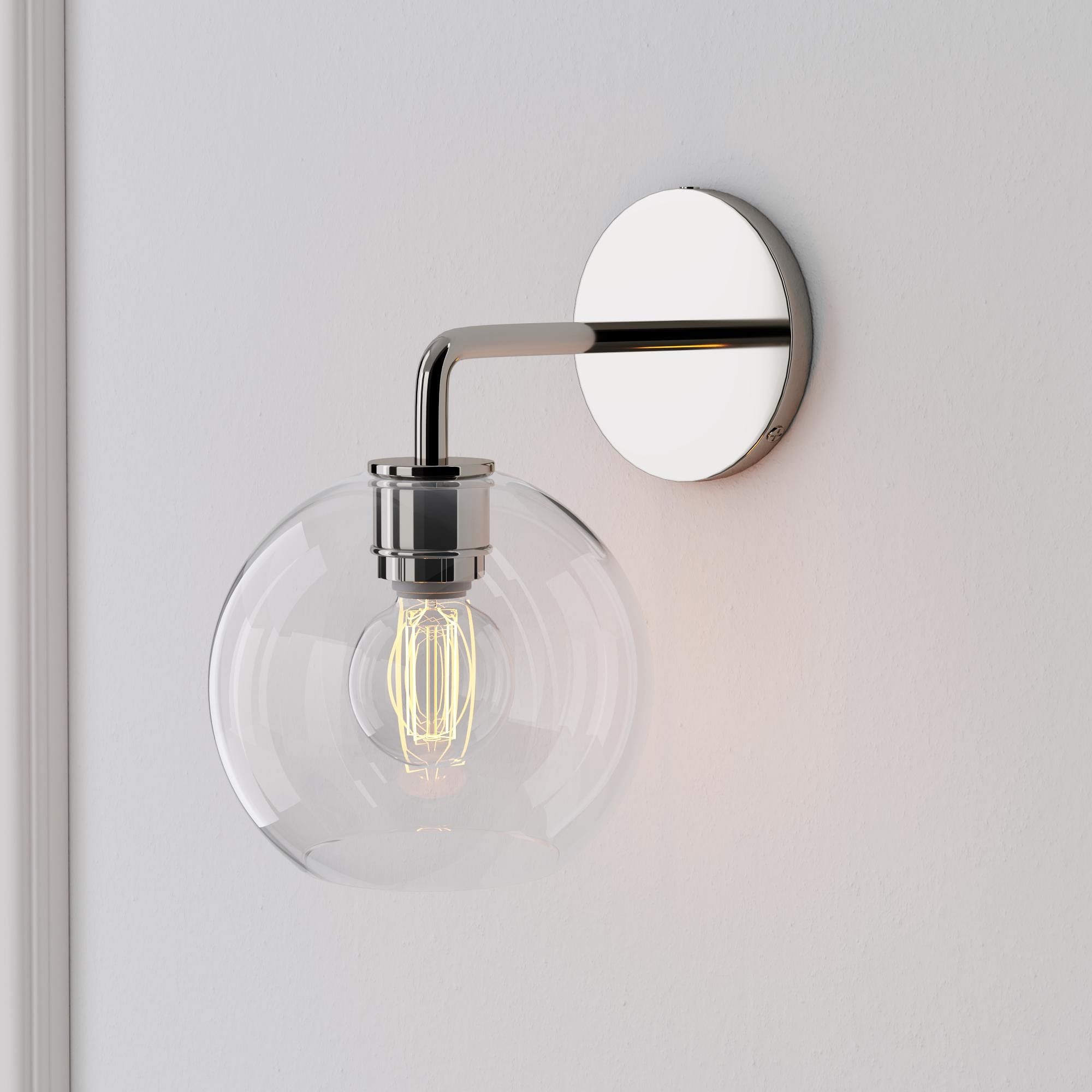 Selvion Artistic Globe Sconce Light - Handcrafted Glass Sculptural Wall Fixture T021