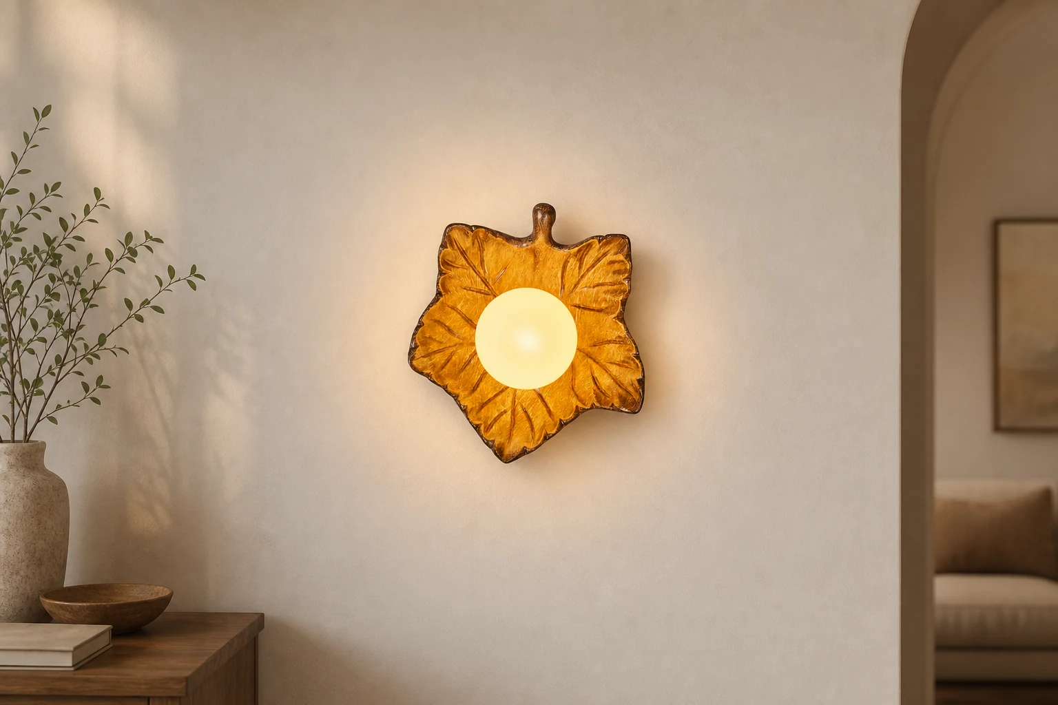 Kinkiet Maple Leaf w stylu życia