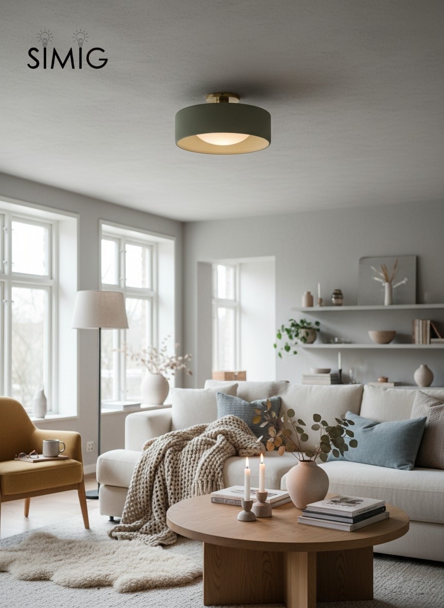 Cerova Elegant Round Porcelain Flush Mount Ceiling Light T165