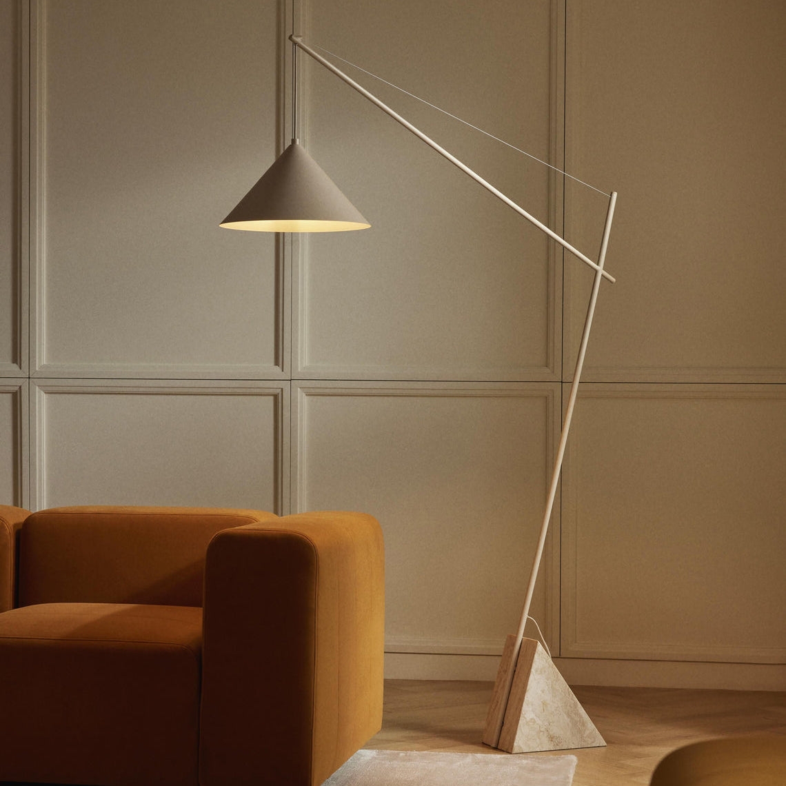 Grande Travertine Floor Lamp D706