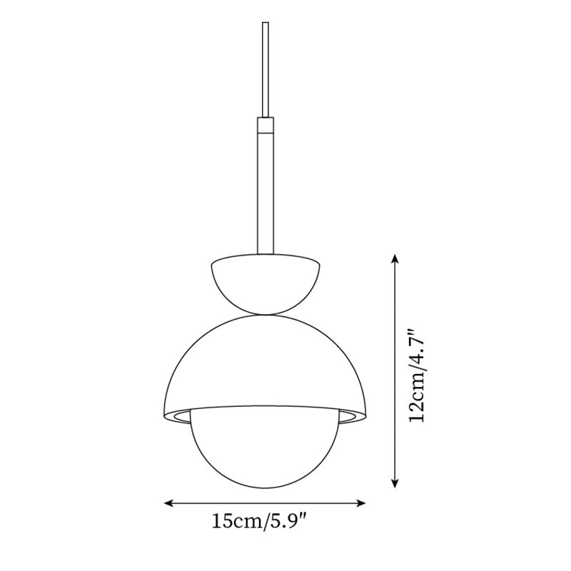 Natural Stone Spherical Pendant Light M261