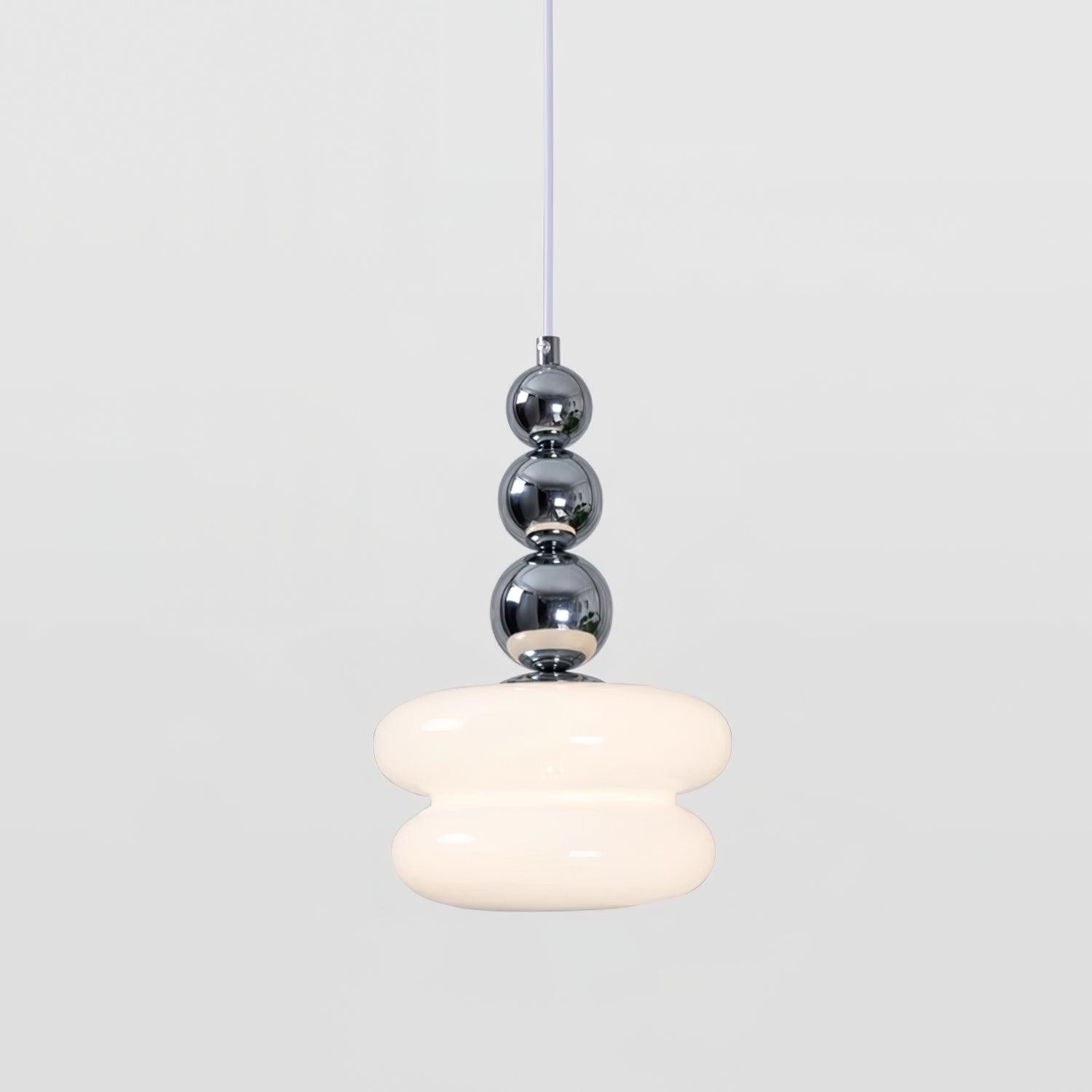 Contemporary Nordic Glass Ball Hoist Pendant Light For Living Room M539