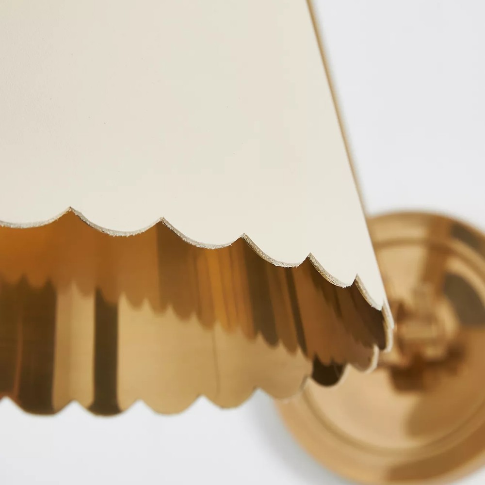 Foldray Scalloped Task Sconce - Leather Wall Light for Home T100