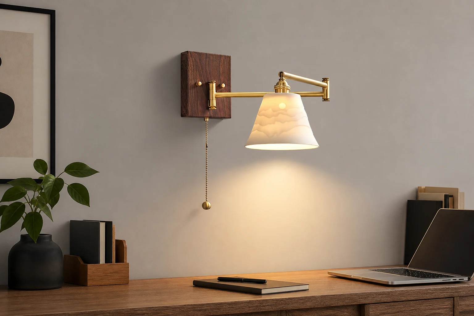 Kinkiet Ceramic Geometry M483 pokazany w stylu życia