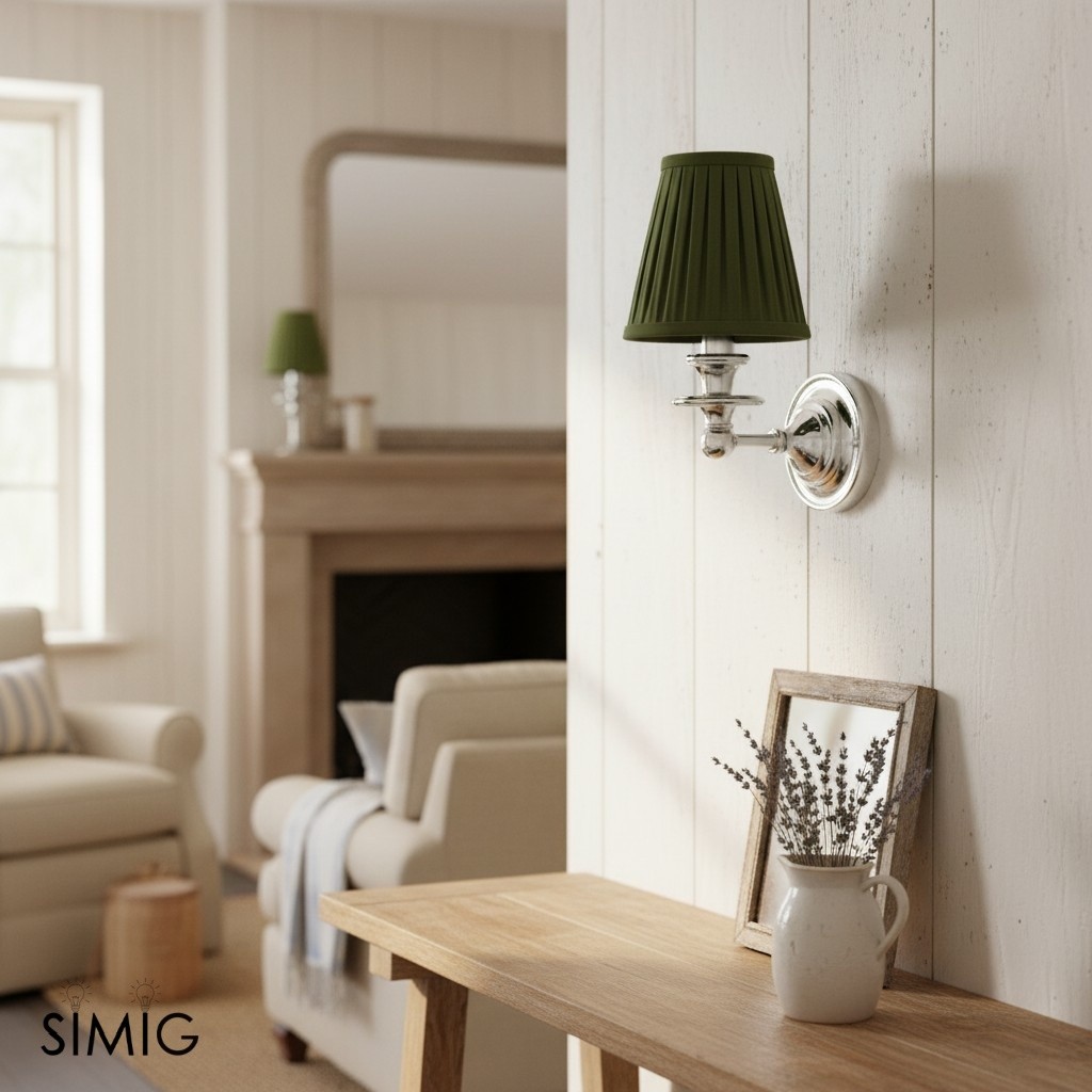 Kalvora Fabric Shade Wall Sconce - Stylish Accent Lighting for Bedroom & Hallway T090