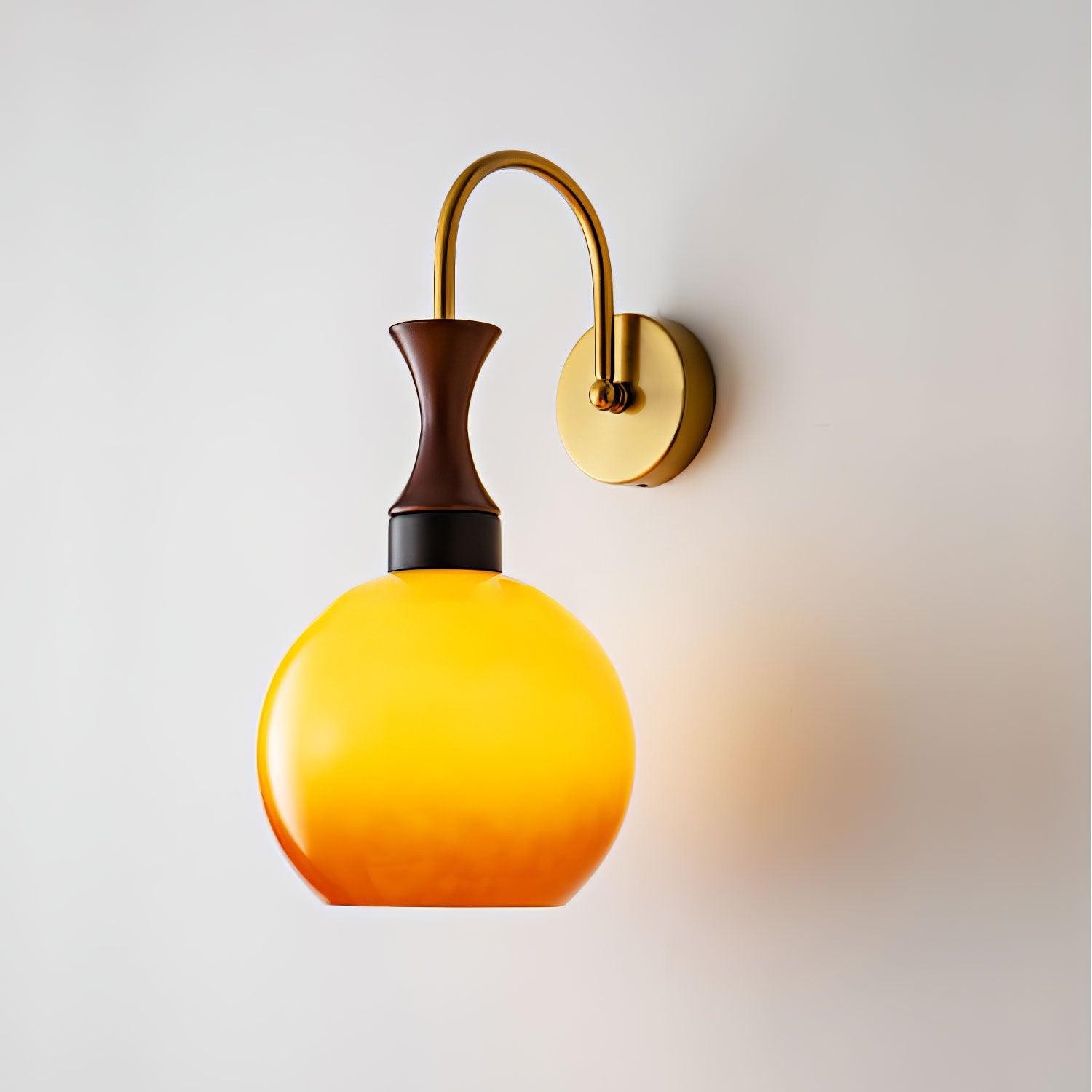 Spherical Yellow Wall Lamp M38