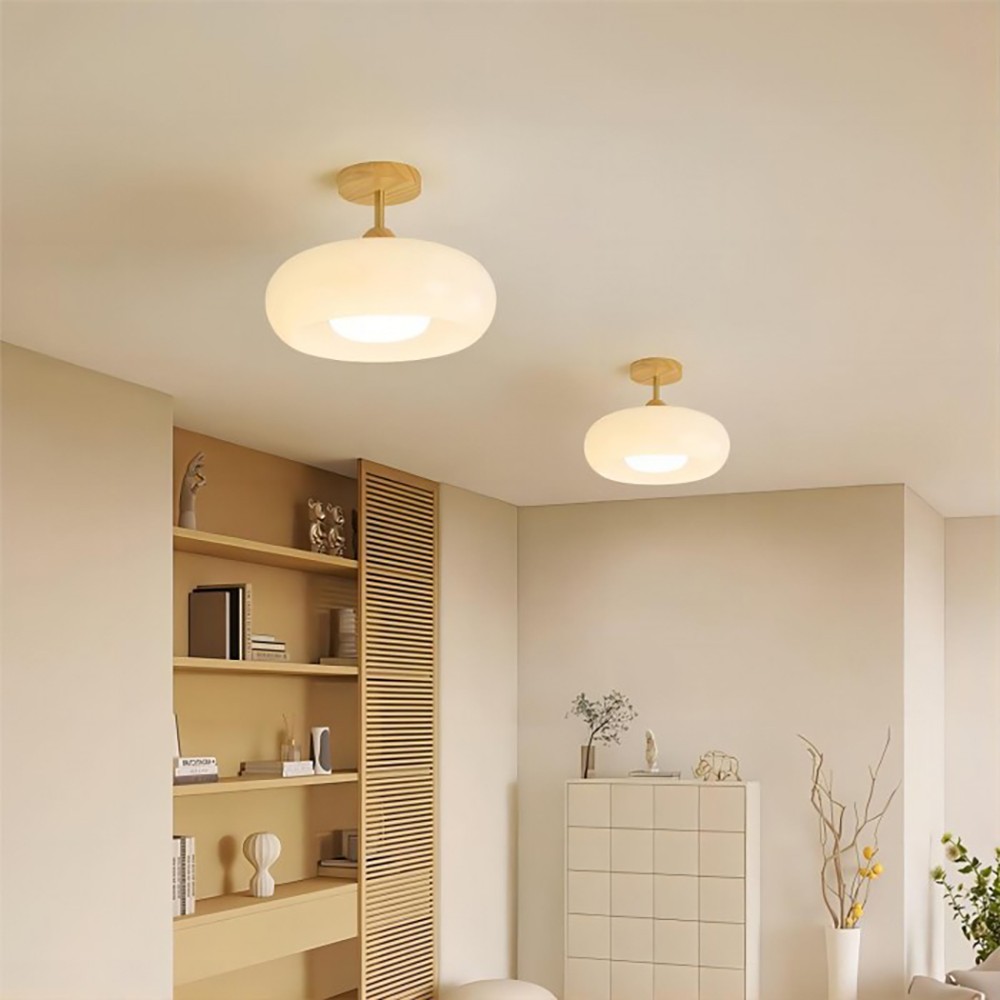 Retro Bauhaus Glass Ceiling Lamp S84
