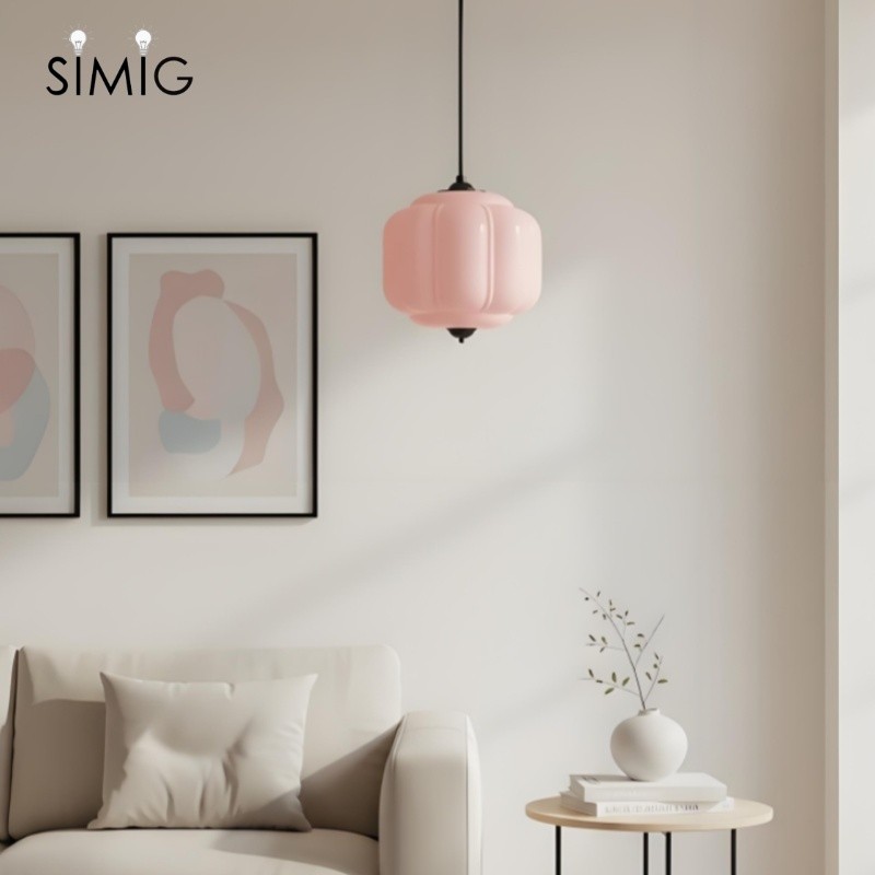 Vintage Cream Glass Pendant Light – Eloise Retro Chandelier S195