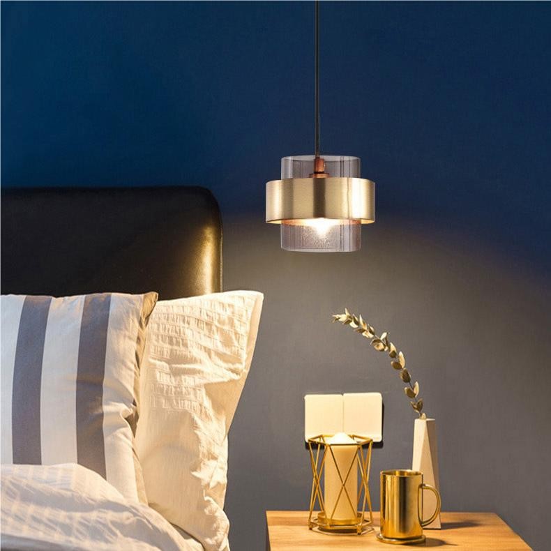 Nordic 2 Layer Glass Bedside Pendant Light S103