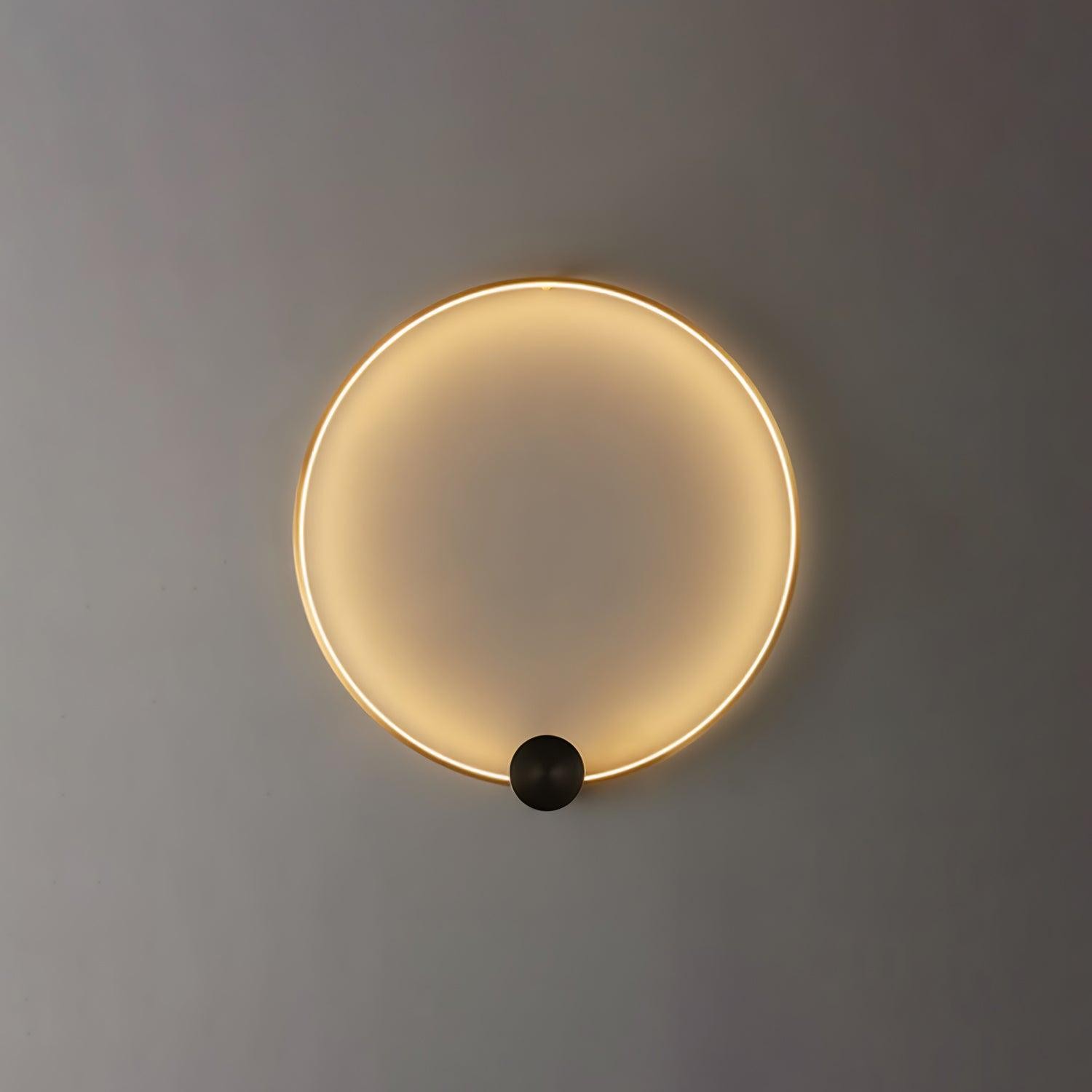 Minimalist Creative Simple Brass Round LED Wall Light M429