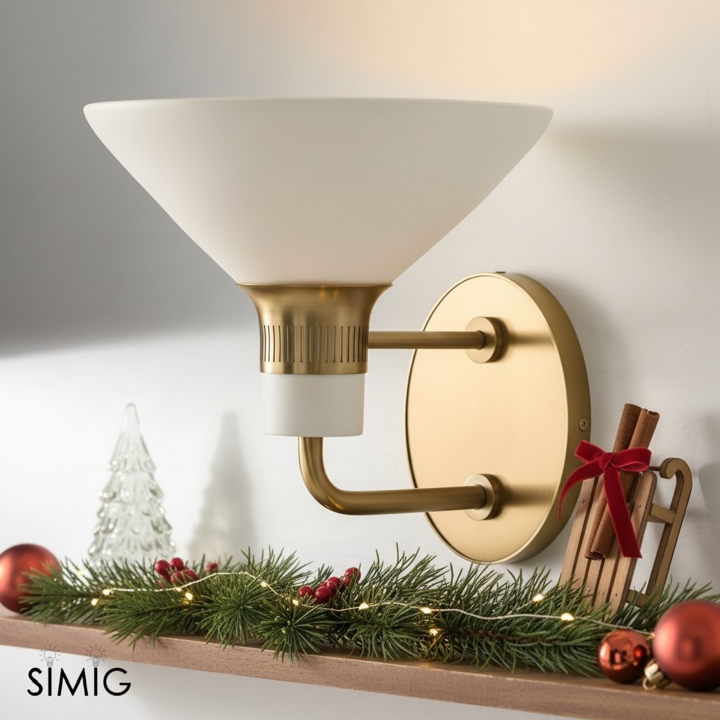 Calvor Vintage-Inspired Bronze Wall Lamp with Porcelain Finish for Hallways & Foyers T128