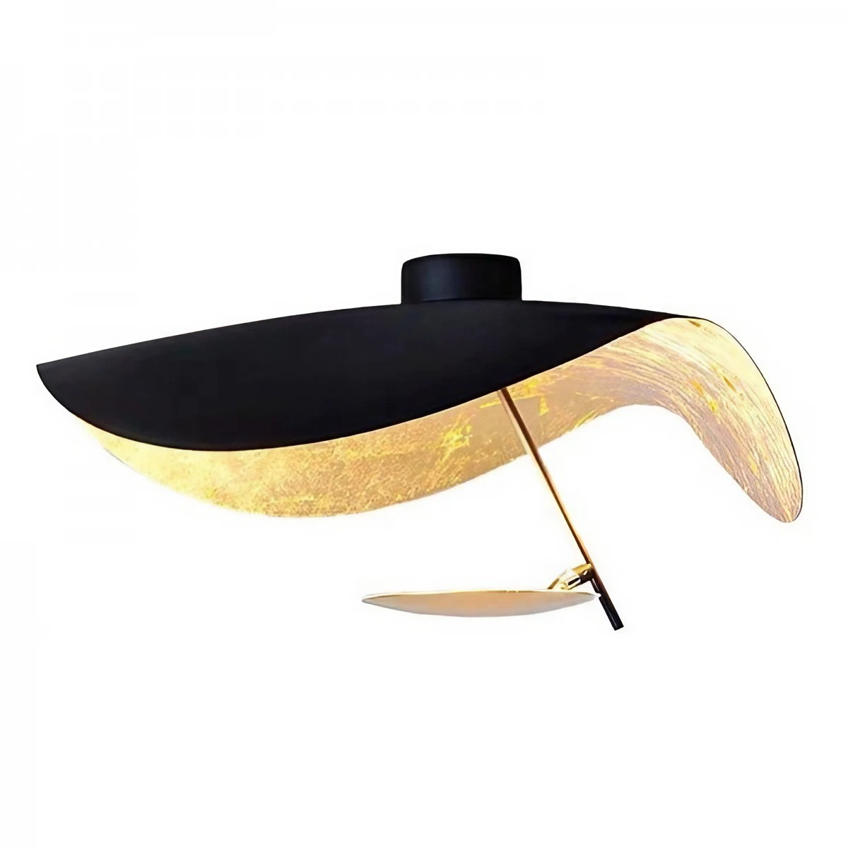 Modern Foil Curved Metal LED Pendant / Ceiling light for Bedroom