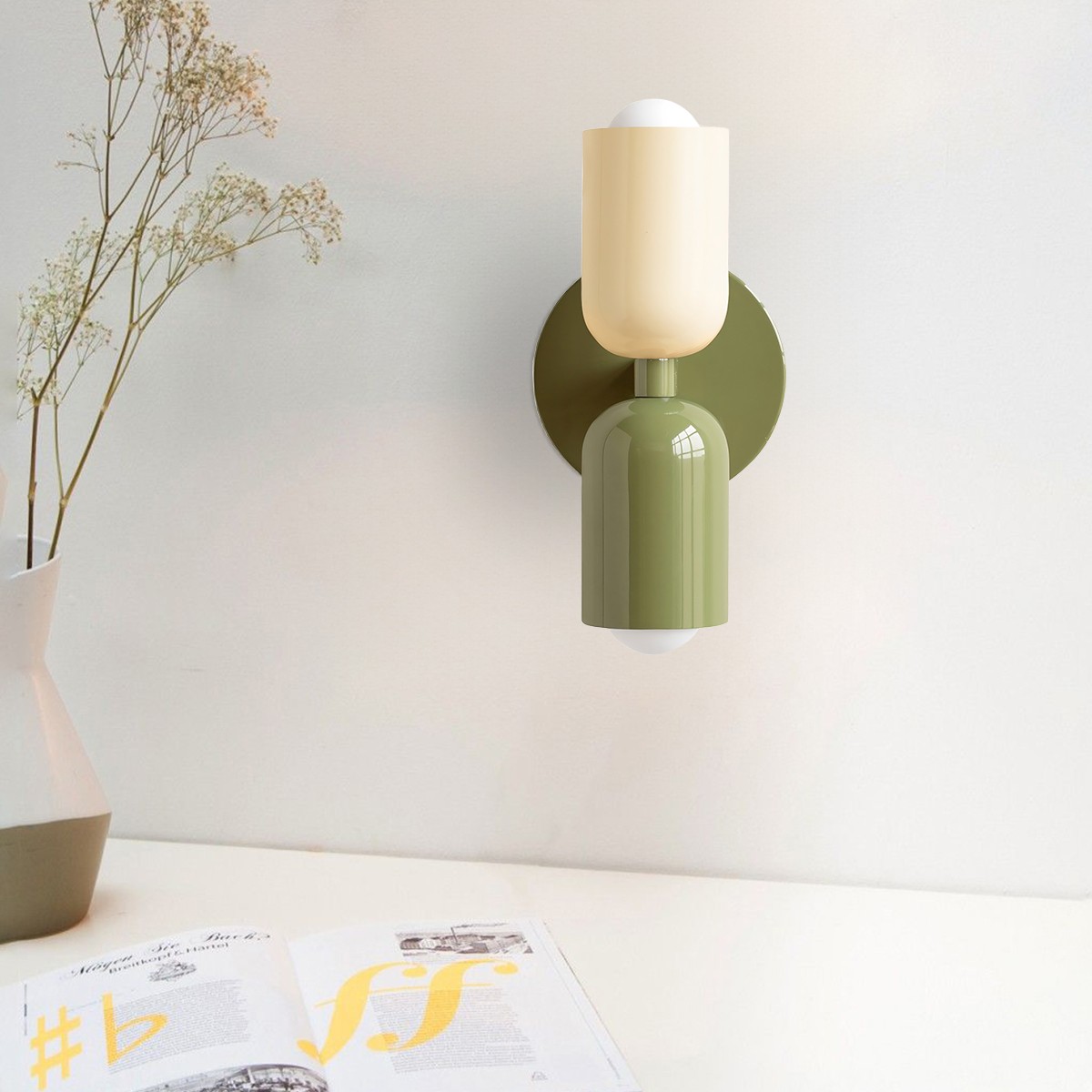 Colorful Double Head Up Down Wall Sconce S113
