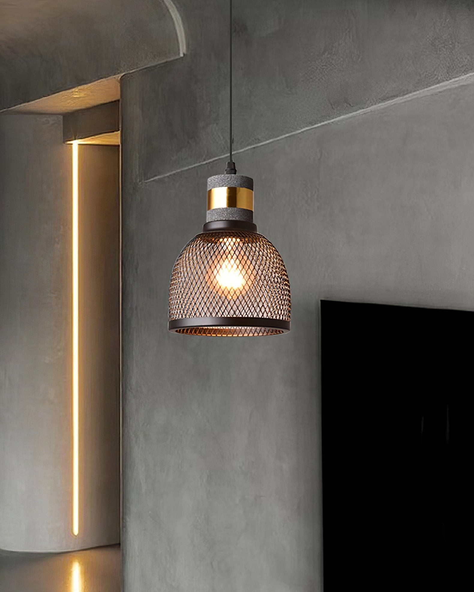 Cement Mesh Pendant Light M81