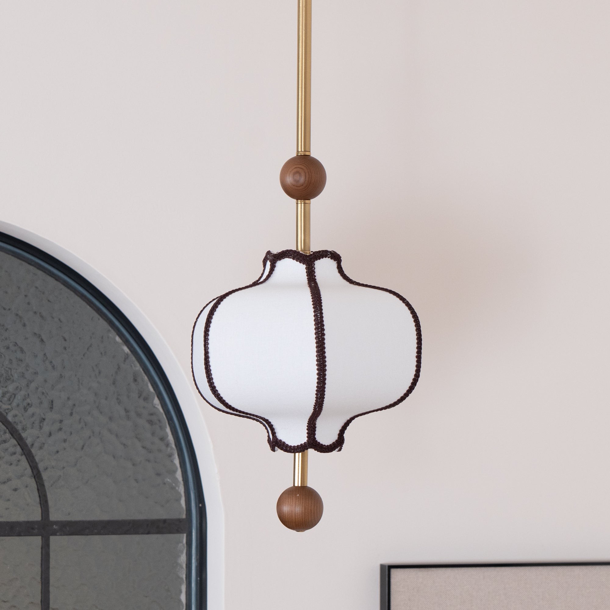 Vintage Textured Fabric Pendant Light M371