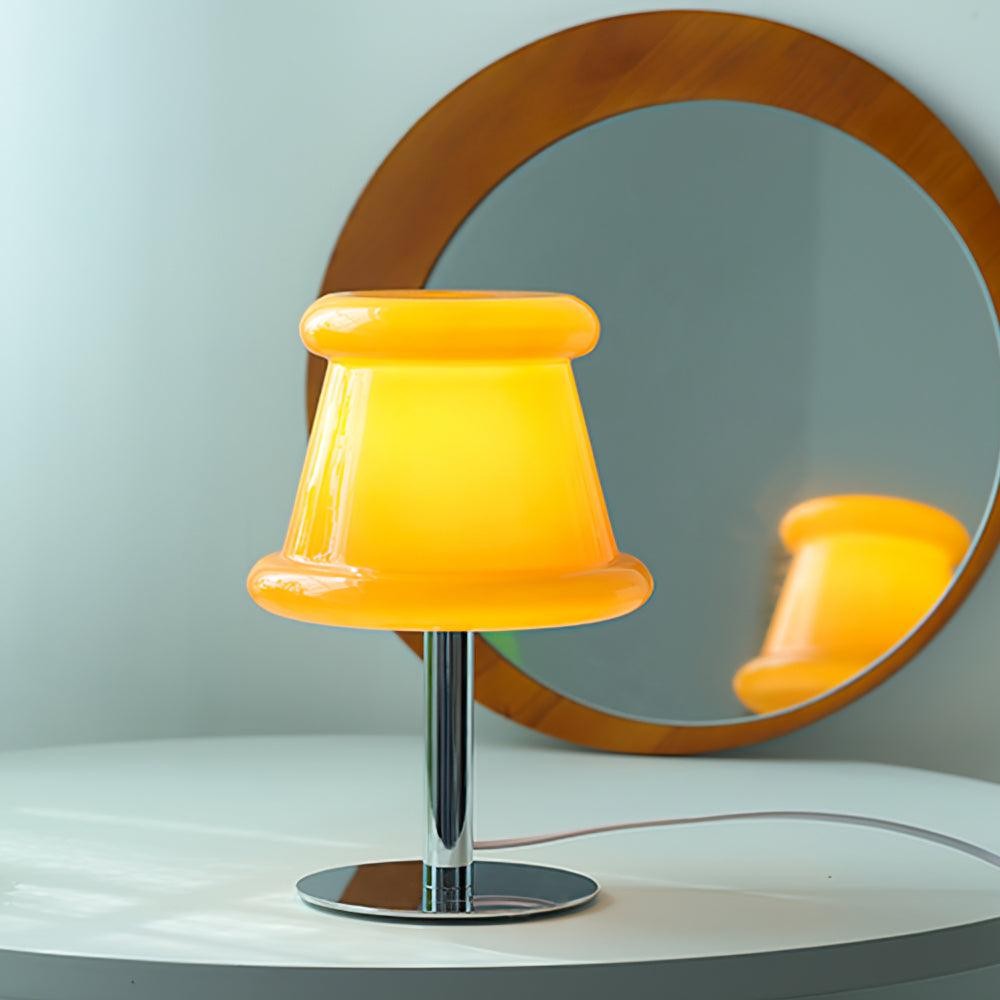 Cream Creative Irregular Cylindrical Table Lamp M49