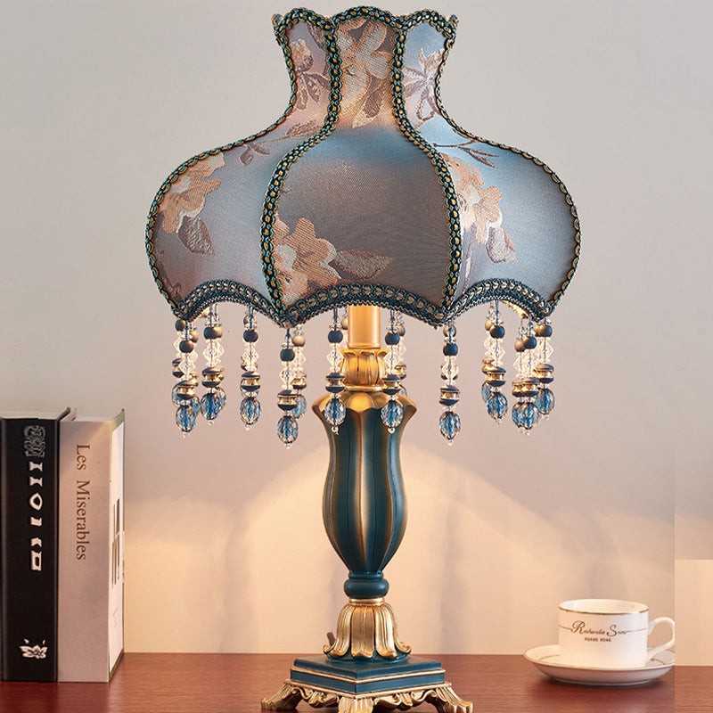 Palace Floral Resin Carved Base Table Lamp M16