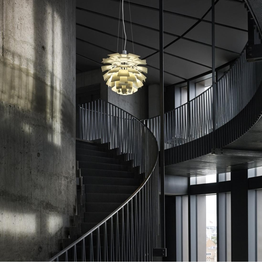Modern Sculptural Layered Pendant Light