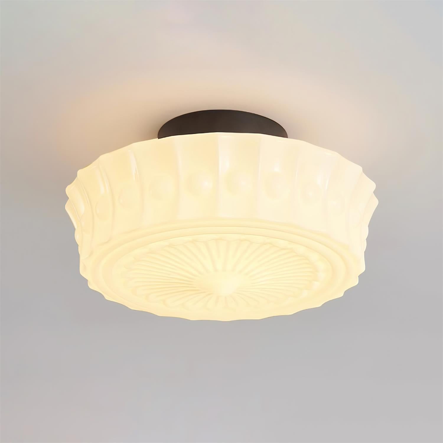 Rigidus French Vintage Glass Cream Style Ceiling Light M151
