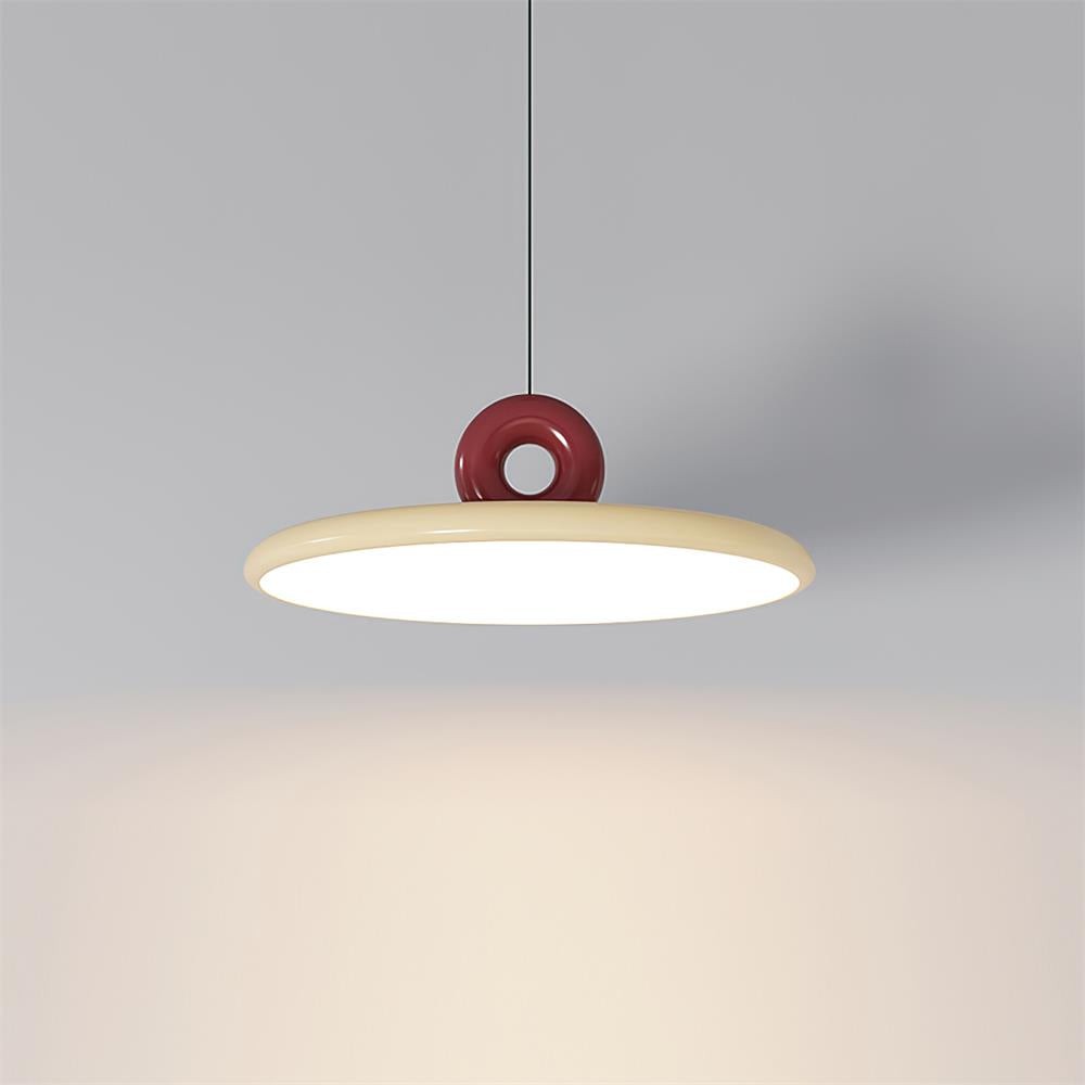 Cream Style Vertical Flying Saucer Pendant Lamp M269