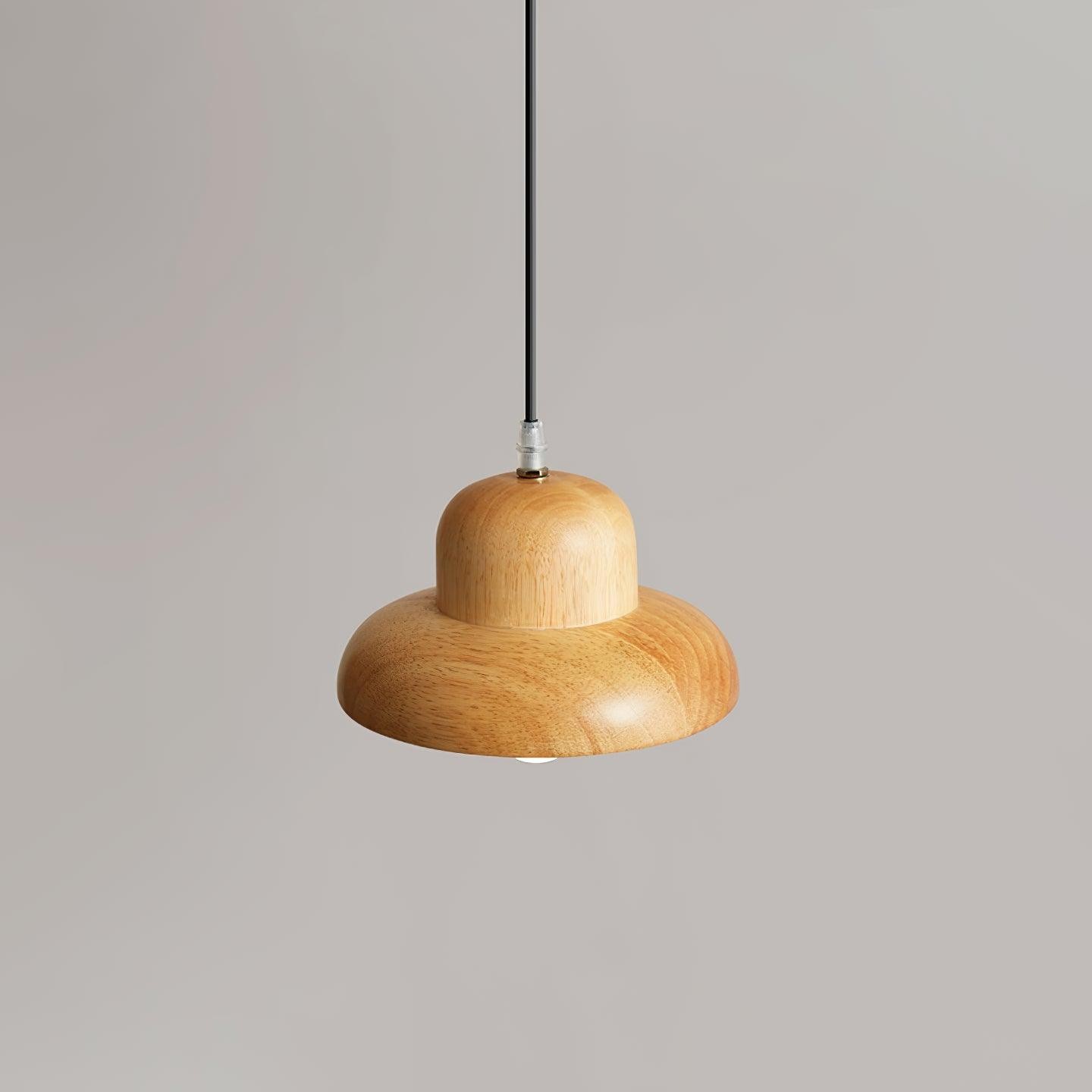 Wood Hat Pendant Lamp M296