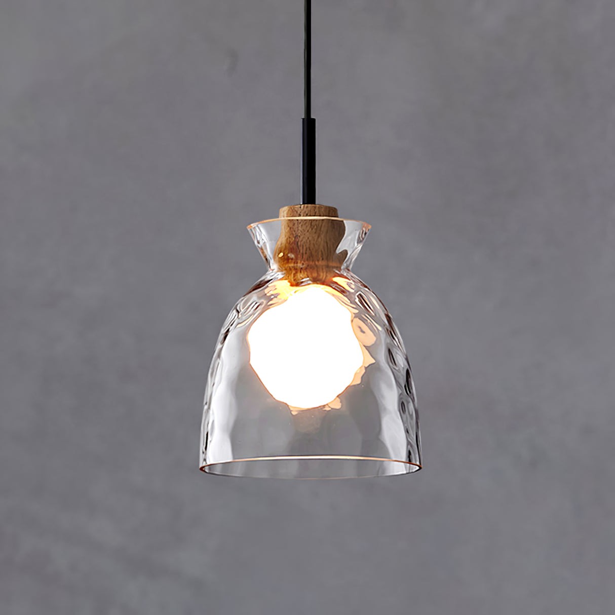 Modern Water Ripple Transparent Glass Pendant Lamp M116