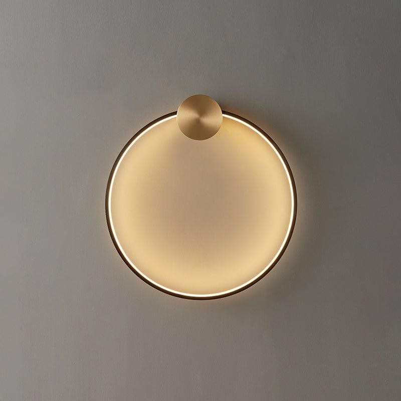 Minimalist Creative Simple Brass Round LED Wall Light M429