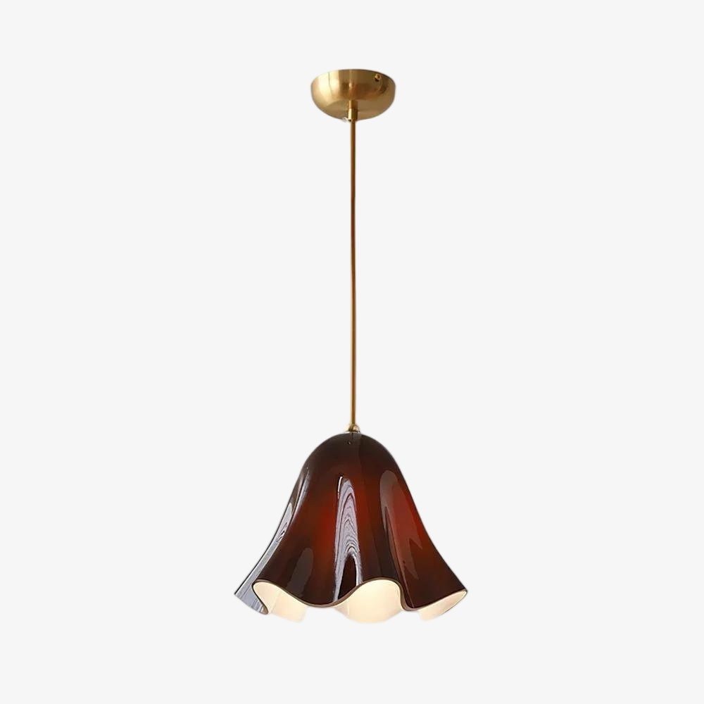 Bellina Artistic Glass Pendant Light - Modern Bloom Inspired Hanging Ceiling Lamp T279